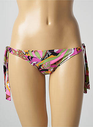 Bas de maillot de bain imprimé fantaisie bikini rose ANTIGEL femme