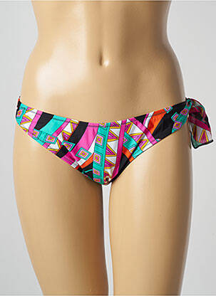 Bas de maillot de bain imprimé fantaisie culotte rose ANTIGEL femme