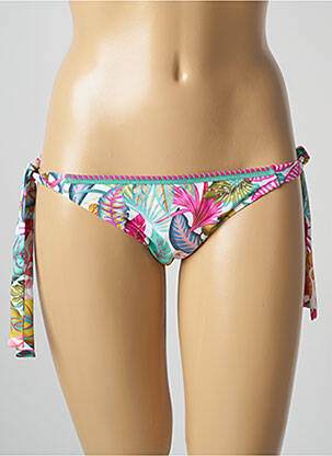 Bas de maillot de bain imprimé fantaisie bikini blanc ANTIGEL femme