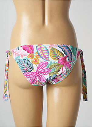 Bas de maillot de bain imprimé fantaisie bikini blanc ANTIGEL femme