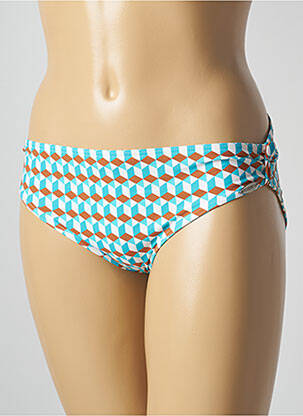 Bas de maillot de bain tissage satiné culotte bleu SUNFLAIR femme