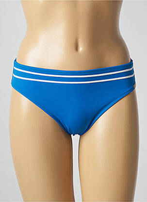 Bas de maillot de bain tissage satiné culotte bleu LIDEA femme