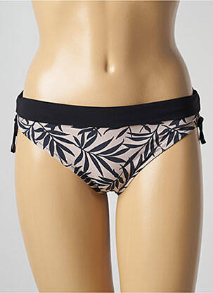 Bas de maillot de bain imprimé fantaisie culotte beige LIDEA femme