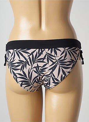 Bas de maillot de bain imprimé fantaisie culotte beige LIDEA femme