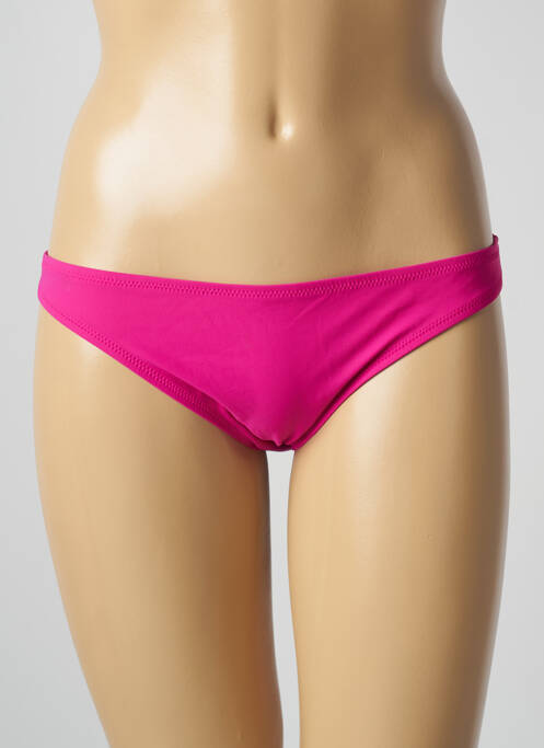Bas de maillot de bain effet matière satinée culotte rose ANTIGEL femme