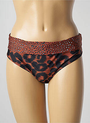 Bas de maillot de bain tissage satiné culotte marron MARIE JO femme