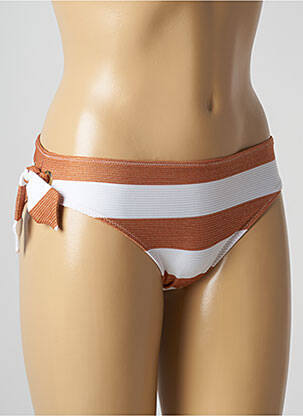 Bas de maillot de bain stretch bikini marron MARIE JO femme