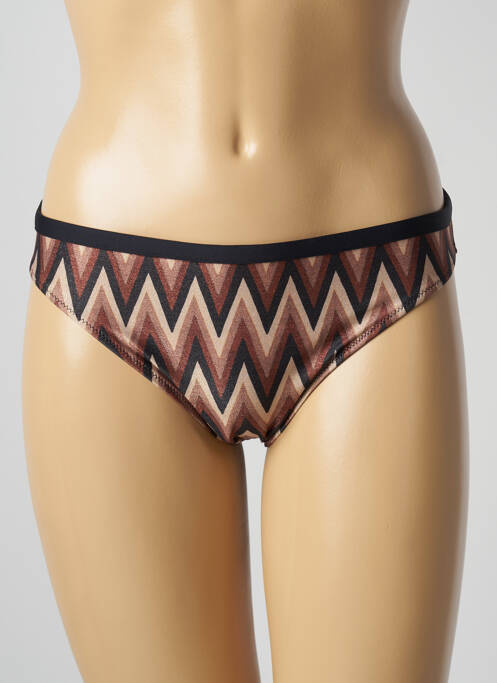 Bas de maillot de bain stretch culotte marron MARIE JO femme