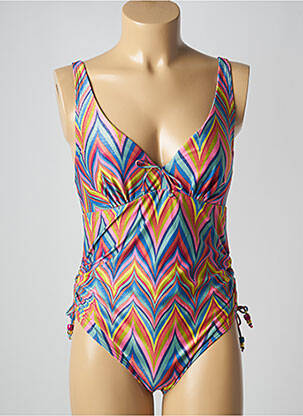 Maillot de bain 1 pièce stretch haut triangles bleu PRIMADONNA femme