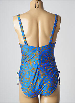 Maillot de bain 1 pièce imprimé fantaisie haut triangles bleu PRIMADONNA femme