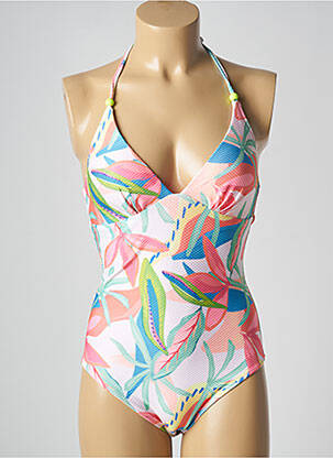 Maillot de bain 1 pièce imprimé fantaisie haut triangles blanc MARIE JO femme