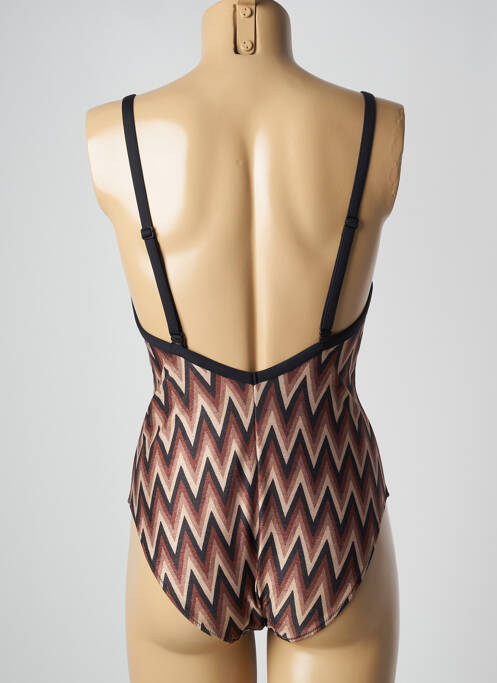 Maillot de bain 1 pièce marron MARIE JO pour femme