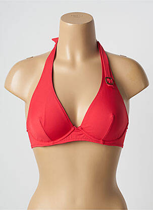Haut de maillot de bain stretch haut soutien-gorge emboitant rouge SIMONE PERELE femme