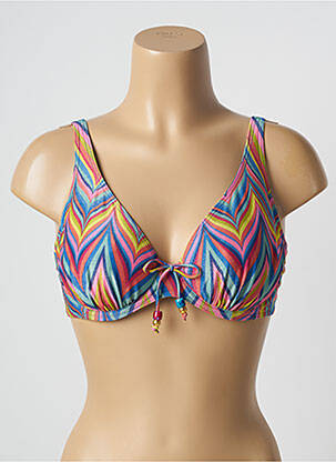 Haut de maillot de bain stretch haut soutien-gorge moulé bleu PRIMADONNA femme