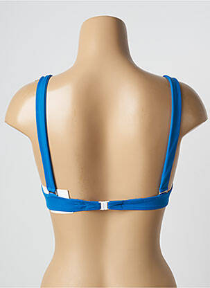 Haut de maillot de bain stretch haut soutien-gorge moulé bleu LIDEA femme