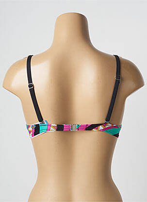 Haut de maillot de bain stretch haut soutien-gorge push-up noir ANTIGEL femme