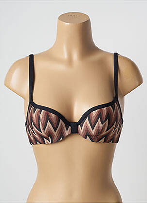 Haut de maillot de bain stretch haut soutien-gorge moulé marron MARIE JO femme