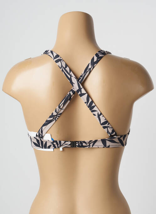 Haut de maillot de bain stretch haut soutien-gorge moulé noir LIDEA femme