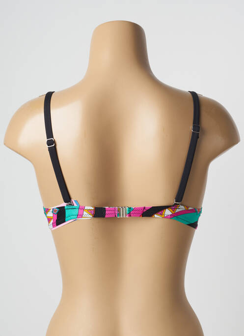 Haut de maillot de bain stretch haut soutien-gorge push-up noir ANTIGEL femme