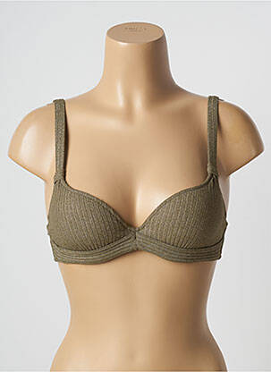 Haut de maillot de bain stretch haut soutien-gorge moulé vert MARIE JO femme
