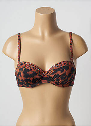 Haut de maillot de bain stretch haut soutien-gorge moulé marron MARIE JO femme