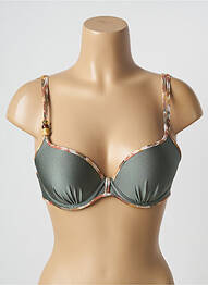 Haut de maillot de bain stretch haut soutien-gorge push-up vert MARIE JO femme