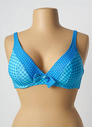 Haut de maillot de bain stretch haut soutien-gorge emboitant bleu ANTIGEL femme