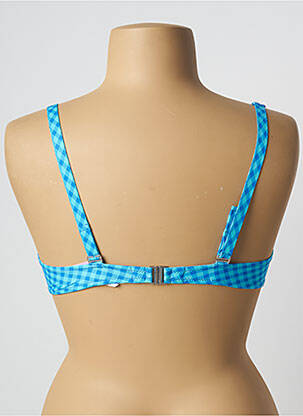 Haut de maillot de bain stretch haut soutien-gorge emboitant bleu ANTIGEL femme