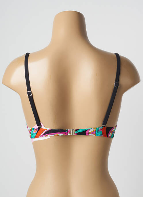 Haut de maillot de bain stretch haut soutien-gorge push-up noir ANTIGEL femme