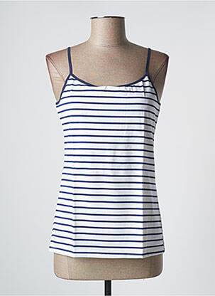 Top stretch sans manche blanc ACHEL femme