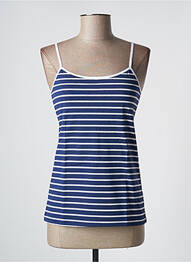 Top stretch sans manche bleu ACHEL femme