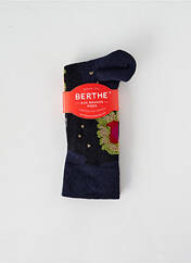 Chaussettes bleu BERTHE AUX GRANDS PIEDS pour femme seconde vue