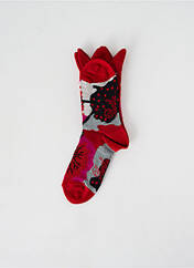 Chaussettes rouge BERTHE AUX GRANDS PIEDS pour femme seconde vue