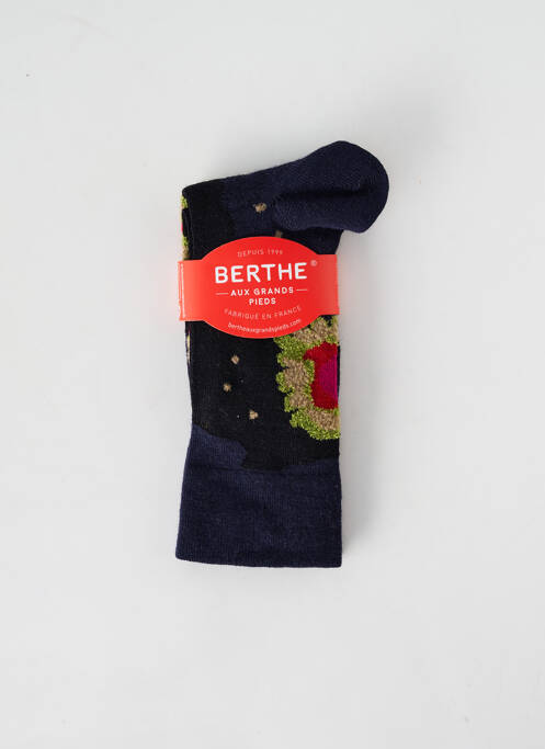 Chaussettes bleu BERTHE AUX GRANDS PIEDS pour femme