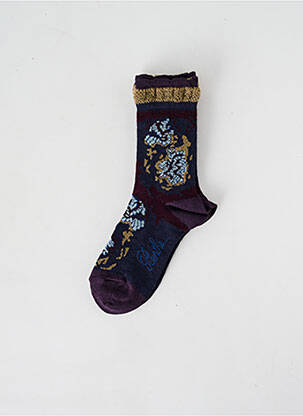 Chaussettes imprimé fantaisie violet BERTHE AUX GRANDS PIEDS fille