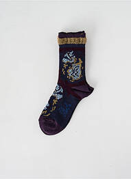 Chaussettes effet matière satinée violet BERTHE AUX GRANDS PIEDS fille