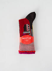 Chaussettes rouge BERTHE AUX GRANDS PIEDS pour femme seconde vue