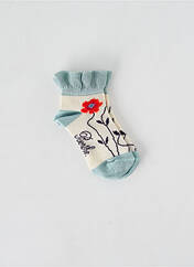 Chaussettes bleu BERTHE AUX GRANDS PIEDS pour fille seconde vue