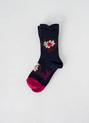 Chaussettes bleu BERTHE AUX GRANDS PIEDS pour fille seconde vue