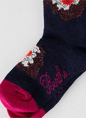 Chaussettes bleu BERTHE AUX GRANDS PIEDS pour fille seconde vue