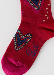 Chaussettes rouge BERTHE AUX GRANDS PIEDS pour fille seconde vue