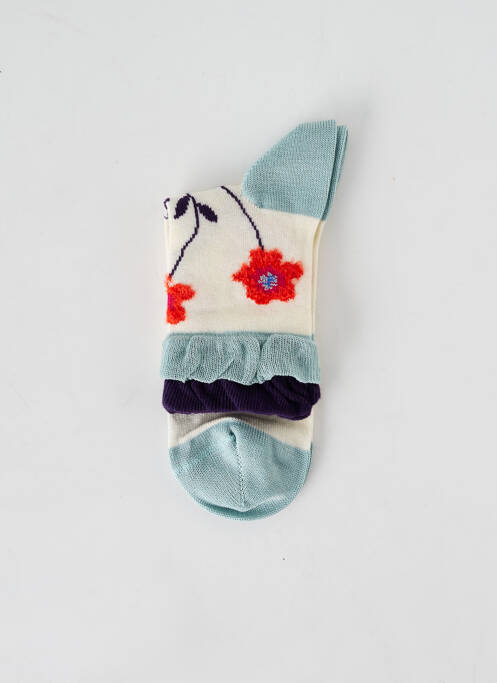 Chaussettes bleu BERTHE AUX GRANDS PIEDS pour femme