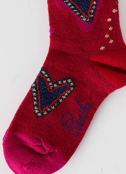Chaussettes rouge BERTHE AUX GRANDS PIEDS pour fille