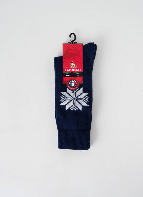 Chaussettes bleu LABONAL pour homme