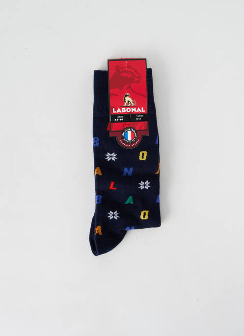 Chaussettes bleu LABONAL pour homme