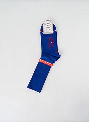 Chaussettes bleu LA CHAUSSETTE FRANÇAISE pour homme