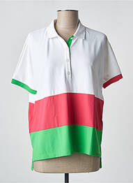 Polo coupe droite manches courtes blanc SAINT JAMES femme