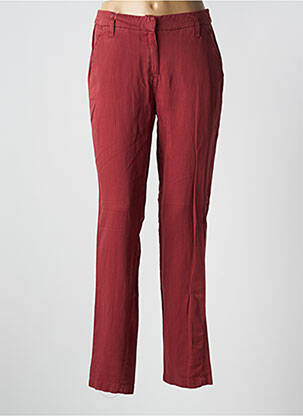 Pantalon chino tissage popeline taille normale rouge SAINT JAMES femme