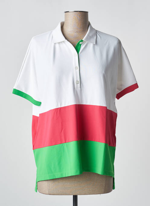 Polo stretch manches courtes blanc SAINT JAMES femme
