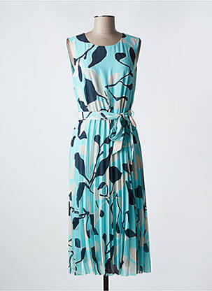 Robe mi-longue imprimé fantaisie sans manche bleu BETTY & CO femme